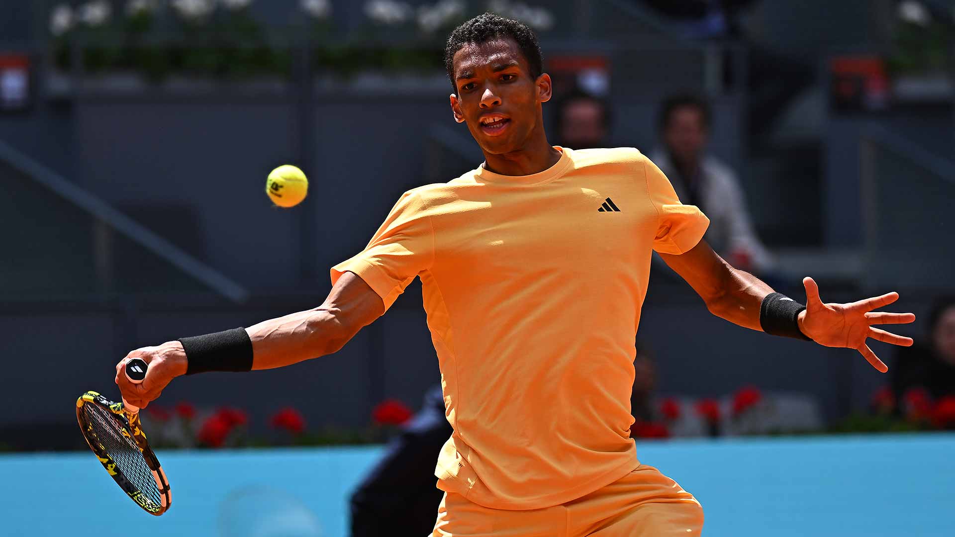 Felix Auger-Aliassime improves to 12-10 on the year by winning his opening match in Madrid.